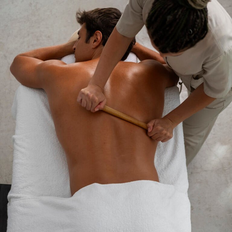 top-view-woman-working-spa